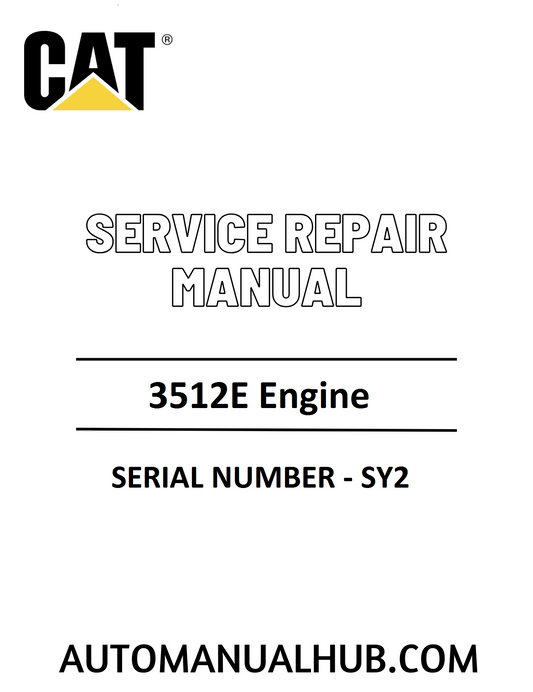Cat Caterpillar 3512E Engine Service Repair Manual 