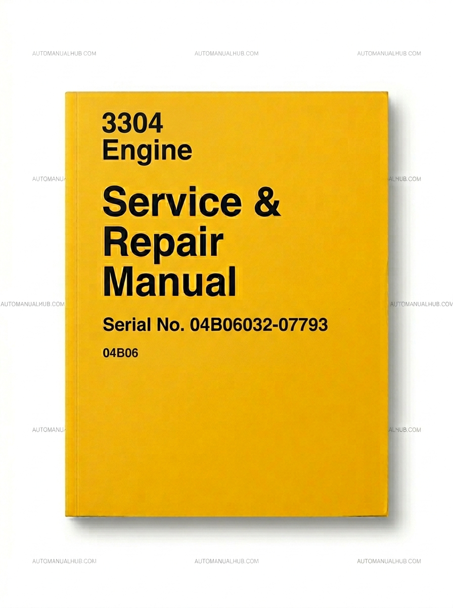 Caterpillar 3304 Engine Service & Repair Manual Serial No. 04B06032-07793 PDF Cover