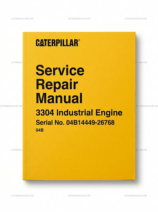 Caterpillar 3304 Industrial Engine Service & Repair Manual Serial No. 04B26769-UP PDF Cover