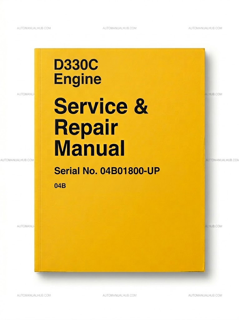 Caterpillar D330C Engine Service & Repair Manual Serial No. 04B01800-UP PDF Cover