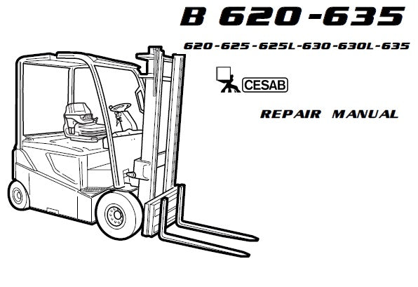 CESAB B620, B625, B250L, B630, B630L, B635 FORKLIFT SERVICE REPAIR MANUAL PDF DOWNLOAD