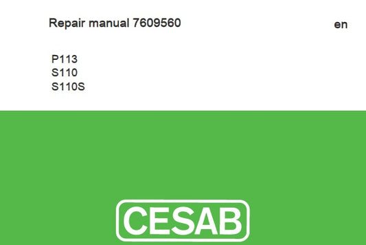 CESAB P113, S110, S110S FORKLIFT SERVICE REPAIR MANUAL PDF DOWNLOAD