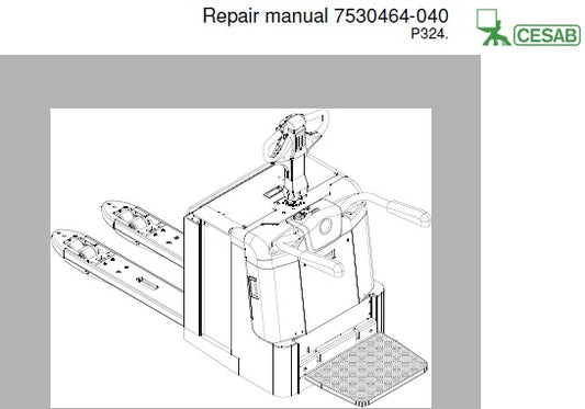 CESAB P324 FORKLIFT SERVICE REPAIR MANUAL PDF DOWNLOAD