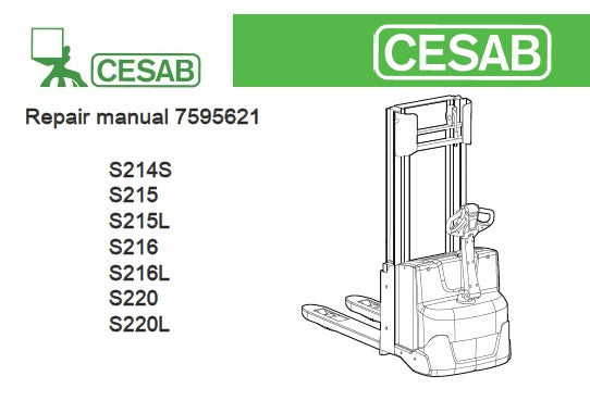 CESAB S214S, S215, S215L, S216, S216L, S220, S220L FORKLIFT TRUCK SERVICE REPAIR MANUAL PDF DOWNLOAD