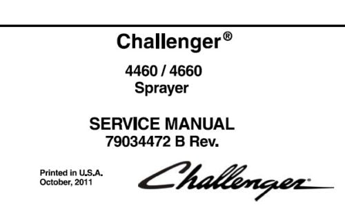 CHALLENGER 4460, 4660 SPRAYER SERVICE REPAIR MANUAL PDF DOWNLOAD
