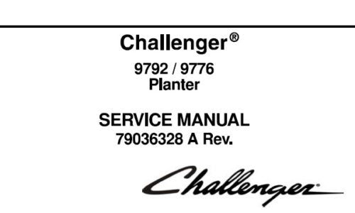 CHALLENGER 9792, 9776 PLANTER SERVICE REPAIR MANUAL PDF DOWNLOAD