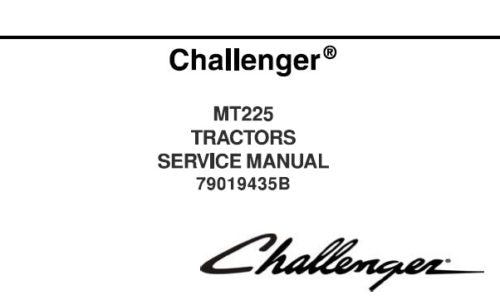 CHALLENGER MT225 TRACTOR SERVICE REPAIR MANUAL PDF DOWNLOAD