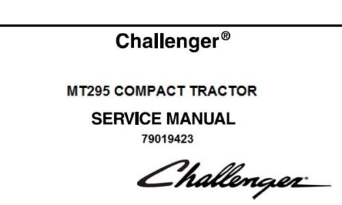 CHALLENGER MT295 COMPACT TRACTOR SERVICE REPAIR MANUAL PDF DOWNLOAD