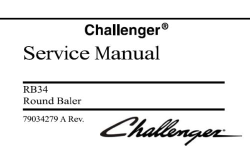 CHALLENGER RB34 ROUND BALER SERVICE REPAIR MANUAL PDF DOWNLOAD