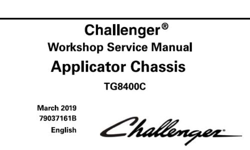 CHALLENGER TG8400C APPLICATOR CHASSIS SERVICE REPAIR MANUAL PDF DOWNLOAD
