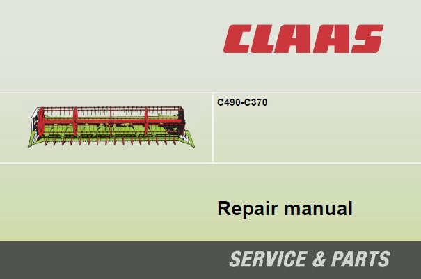 CLAAS C490-C370 CUTTERBAR SERVICE REPAIR MANUAL PDF DOWNLOAD