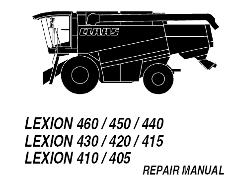 CLAAS LEXION 460, 450, 440, 430, 420, 415, 410, 405 SERVICE REPAIR MANUAL PDF DOWNLOAD