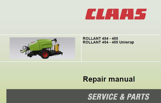 CLAAS ROLLANT 454, 455 (UNIWRAP) BALER SERVICE REPAIR MANUAL PDF DOWNLOAD