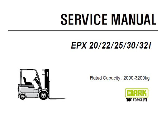 CLARK EPX 20, 22, 25, 30, 32 I FORKLIFT SERVICE REPAIR MANUAL (SM1096) PDF DOWNLOAD