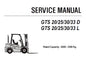 CLARK GTS 20/25/30/33 D , GTS 20/25/30/33 L FORKLIFT SERVICE REPAIR MANUAL (SM783) PDF DOWNLOAD