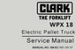 CLARK WPX18 ELECTRIC PALLET TRUCK SERVICE REPAIR MANUAL PDF DOWNLOAD