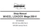 DAEWOO DOOSAN MEGA 250-V WHEEL LOADER SERVICE REPAIR SHOP MANUAL PDF DOWNLOAD