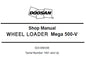 DAEWOO DOOSAN MEGA 500-V WHEEL LOADER SERVICE REPAIR SHOP MANUAL PDF DOWNLOAD
