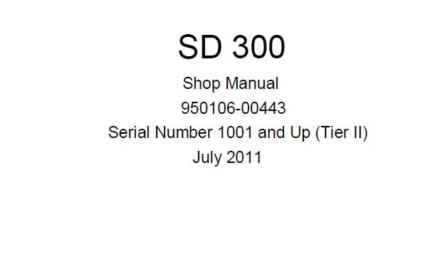 DAEWOO DOOSAN SD300 WHEEL LOADER SERVICE REPAIR SHOP MANUAL PDF DOWNLOAD