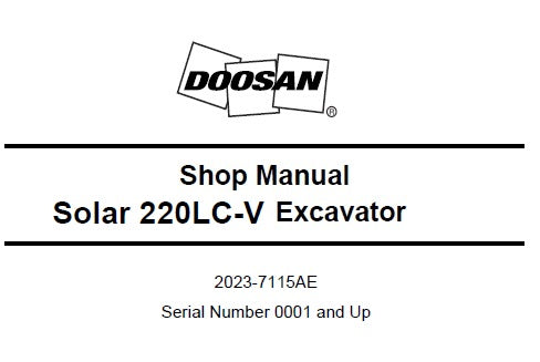 DAEWOO DOOSAN SOLAR 220LC-V EXCAVATOR SERVICE REPAIR SHOP MANUAL PDF DOWNLOAD