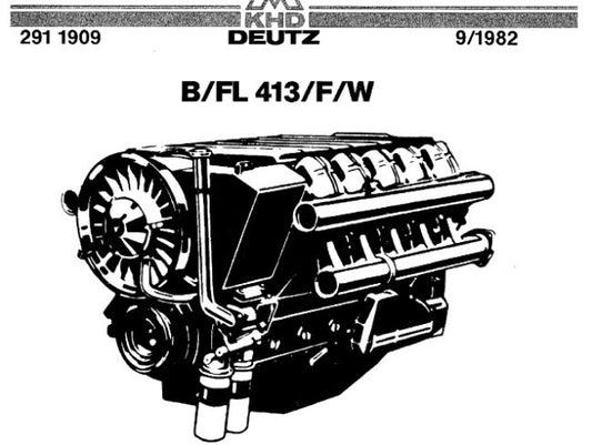 DEUTZ B, FL 413, F, W ENGINE WORKSHOP MANUAL PDF DOWNLOAD