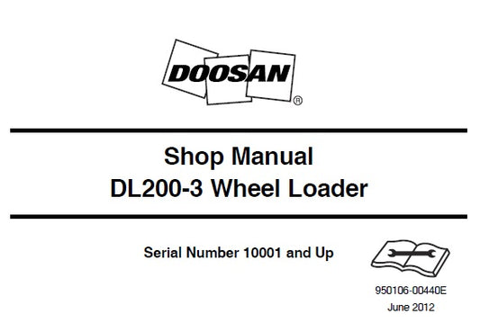 DOOSAN DL200-3 WHEEL LOADER SERVICE REPAIR SHOP MANUAL PDF DOWNLOAD