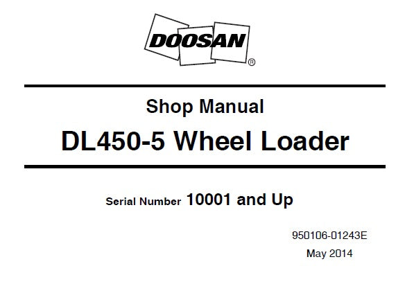 DOOSAN DL450-5 WHEEL LOADER SERVICE REPAIR SHOP MANUAL PDF DOWNLOAD