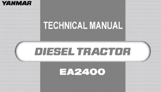 EA2400 YANMAR DIESEL TRACTOR SERVICE REPAIR MANUAL 