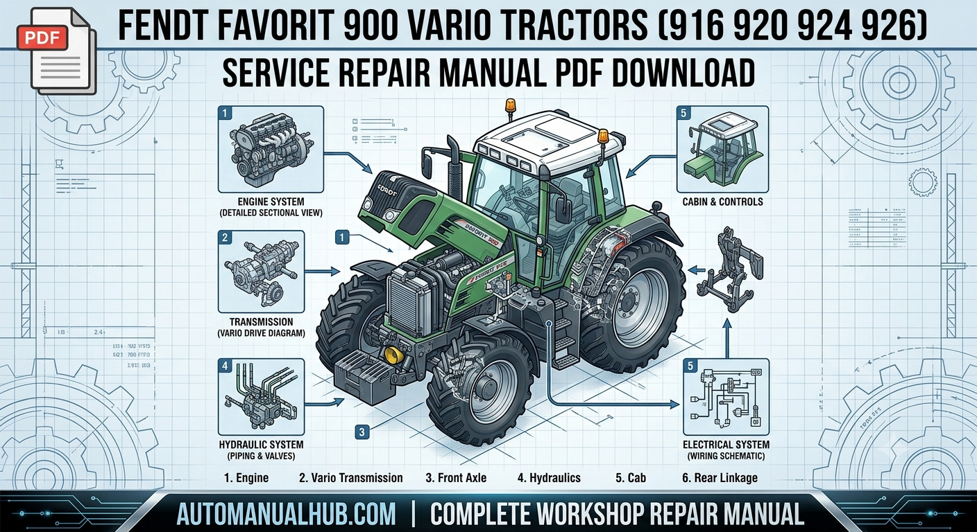 FENDT FAVORIT 900 916 920 924 926 TRACTORS SERVICE REPAIR MANUAL PDF DOWNLOAD\