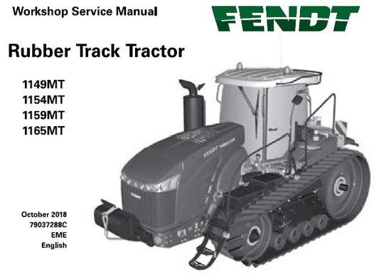 FENDT 1149MT, 1154MT, 1159MT, 1165MT RUBBER TRACK TRACTOR SERVICE REPAIR MANUAL PDF DOWNLOAD