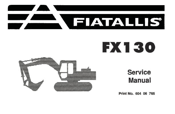 FIAT ALLIS FX130 EXCAVATOR SERVICE REPAIR MANUAL PDF DOWNLOAD