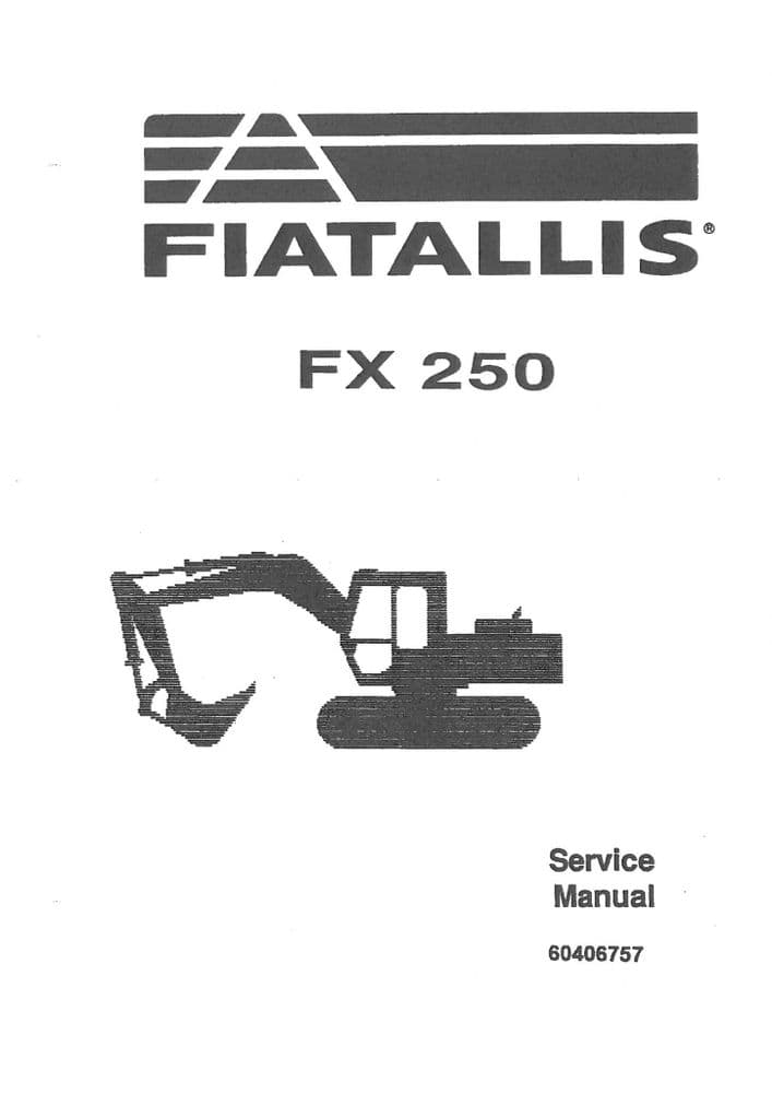 FIAT ALLIS FX250 EXCAVATOR SERVICE REPAIR MANUAL PDF DOWNLOAD