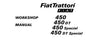 FIAT FIATTRATTORI 450, 450DT, 450 SPECIAL, 450 DT SPECIAL WORKSHOP MANUAL PDF DOWNLOAD