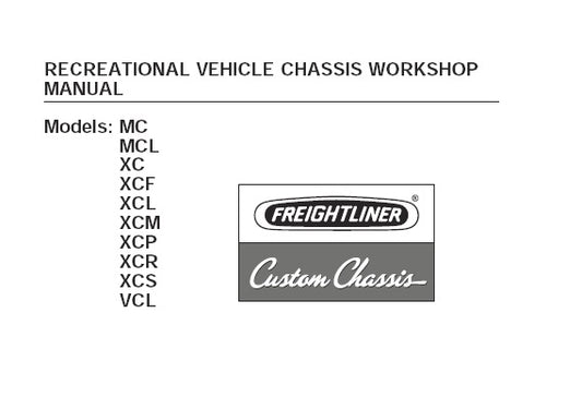 FREIGHTLINER RECREATIONAL VEHICLE CHASSIS WORKSHOP SERVICE REPAIR MANUAL PDF DOWNLOAD