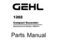 GEHL 1202 COMPACT EXCAVATOR PARTS MANUAL (918044)
