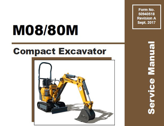 GEHL M08,80M COMPACT EXCAVATORS SERVICE REPAIR MANUAL