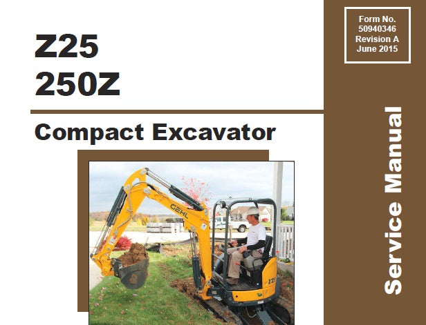 GEHL Z25,250Z COMPACT EXCAVATORS SERVICE REPAIR MANUAL