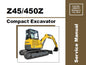 GEHL Z45,450Z COMPACT EXCAVATORS SERVICE REPAIR MANUAL