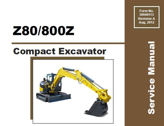 GEHL Z80,800Z COMPACT EXCAVATORS SERVICE REPAIR MANUAL