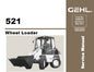 GEHL 521 WHEEL LOADER SERVICE REPAIR MANUAL PDF DOWNLOAD