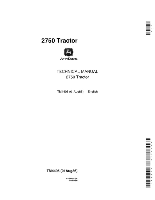 John Deere 2750 Tractor Technical Service Repair Manual TM4405 - PDF