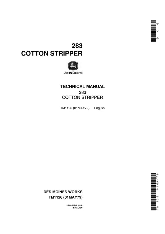 John Deere 283 Cotton Stripper Technical Service Repair Manual TM1126 - PDF