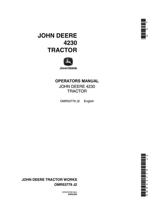 John Deere 4230 Tractor Operator’s Manual OMR53779 - PDF