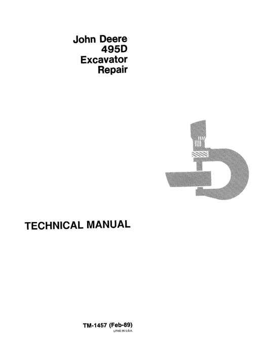 John Deere 495D Excavator Technical Service Repair Manual TM1457 - PDF