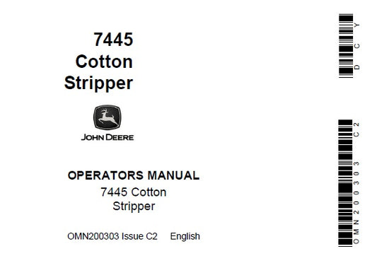 John Deere 7445 Cotton Stripper Operator’s Manual OMN200303 - PDF