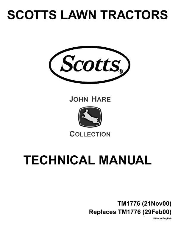 John Deere S1642, S1742, S2046, S2546 Limited Edition Scots Lawn Tractors Technical Manual TM1776 - PDF