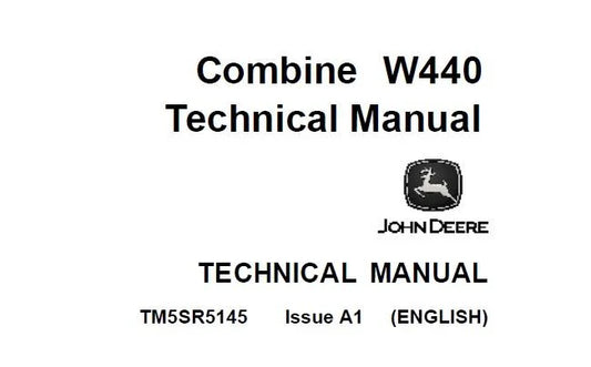 John Deere W440 Combine Technical Service Repair Manual TM5SR5145 - PDF