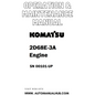 Komatsu 2D68E-3A Engine Operation & Maintenance Manual SN 00101-UP - PDF