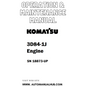 Komatsu 3D84-1J Engine Operation & Maintenance Manual SN 18873-UP - PDF