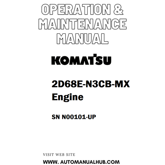Komatsu 2D68E-N3CB-MX Engine Operation & Maintenance Manual SN N00101-UP - PDF
